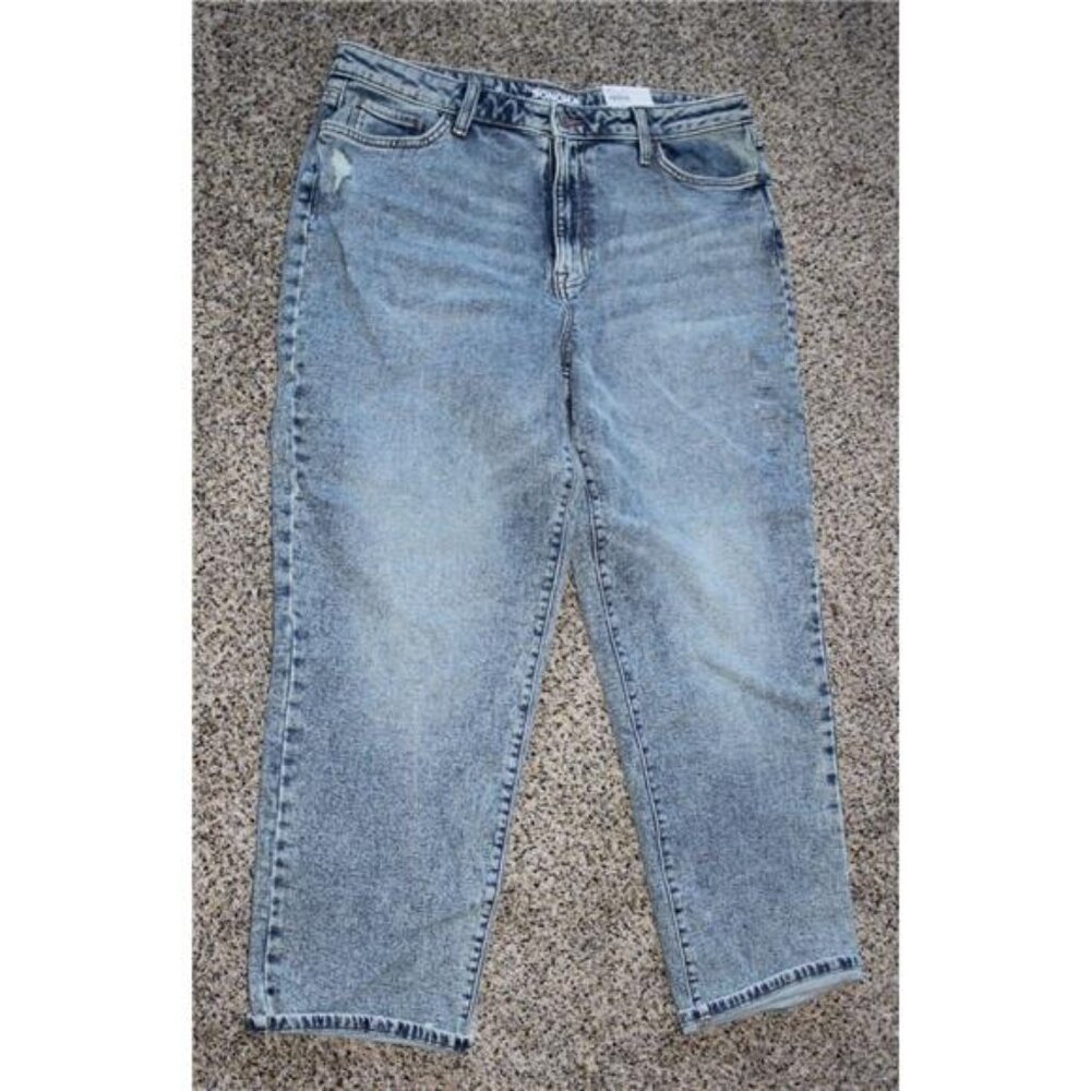 NWT Sonoma 18 Vintage Style Straight Jeans Acid Washed High Rise
